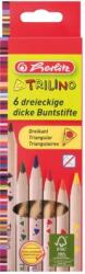 Herlitz Creioane colorate triunghiulare 1/1 Trilino 6 buc/set Herlitz HZ10103935 (10103935)