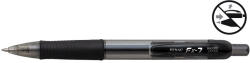 Penac Pix cu gel PENAC FX-7, rubber grip, 0.7mm, corp transparent negru - scriere neagra (P-BA2001-06)