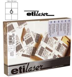 Etilux Etichete autoadezive 6/A4, 105 x 99 mm, 200 coli/top, Etilaser - albe (30900035) - forit