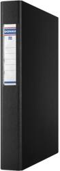 DONAU Caiet mecanic A4, plastifiat PP, 4 inele - D25mm, cu eticheta, DONAU - negru (DN-3735001PL-01) - forit