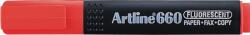 Artline Textmarker Artline 660, varf tesit 1.0-4.0mm - rosu fluorescent (EK-660-FRE)