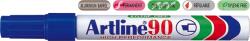Artline Permanent marker Artline 90, corp metalic, varf tesit 2.0-5.0mm - albastru (EK-90-BL) - forit