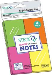 Hopax Notes autoadeziv 38 x 51 mm, 4 x 50 file/set, Stick'n - 4 culori fosforescente (HO-21091)