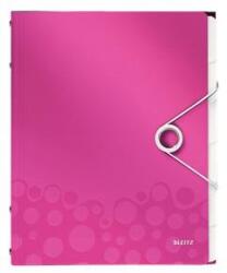 Leitz Mapa cu separatoare LEITZ Wow, PP, 12 separatoare - roz metalizat (L-46340023)