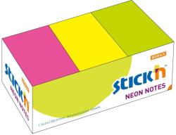 Hopax Notes autoadeziv 38 x 51 mm, 12 x 100 file/set, Stick'n - 3 culori neon (HO-21131)
