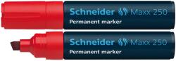 Schneider Permanent marker Schneider Maxx 250, varf tesit 2+7mm - rosu (S-125002) - forit