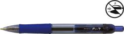 PENAC Pix cu gel PENAC FX-7, rubber grip, 0.7mm, corp transparent albastru - scriere albastra (P-BA2001-03) - forit