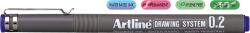 Artline Marker pentru desen tehnic ARTLINE, varf fetru 0.2mm - albastru (EK-232-BL) - forit