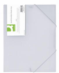 Q-CONNECT Mapa plastic cu elastic pe colturi, 400 microni, Q-Connect - alb transparent (KF02315) - forit