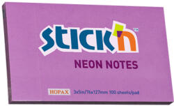 Hopax Notes autoadeziv 76 x 127 mm, 100 file, Stick'n - mov neon (HO-21214)