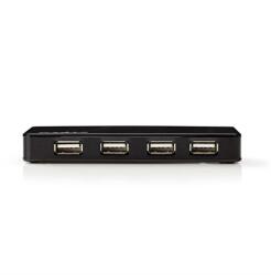 Nedis UHUBU2730BK USB Hub - 7 Portos, USB 2.0 Ellátású, Külön Ellátás