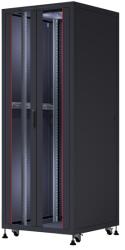 Formrack 32U Cosmoline 800x800 19" szabadon álló rack szekrény - RAL9005 fekete CSM-32U8080 (CSM-32U8080)