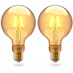 Innr Philips Hue Kompatibilis Innr LED Lámpa Filament Égő - Izzószálas Hatás, G105, 4, 2 W, E27, 2 db, Meleg Fehér