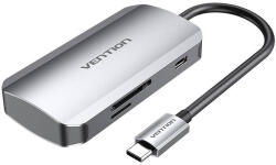 Vention Stație de andocare USB-C la 3x USB3.0, SD, TF, PD 0, 15 m Vention TNHHB, gri