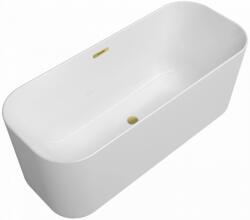Villeroy & Boch Finion szabadonálló Quaryl fürdőkád 170x70 le- és túlfolyóval Gold, fehér UBQ177FIN7A300V401 (UBQ177FIN7A300V401)