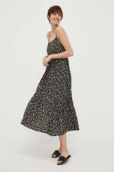 Pepe Jeans rochie PEY culoarea negru, midi, evazati PPYX-SUD0W5_99X