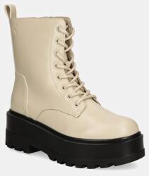 Calvin Klein Jeans bakancs FLATFORM HIGH LACE UP MG DL fehér, női, platformos, YW0YW01535 - bézs Női 40