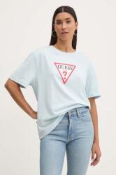 Guess Jeans pamut póló női, W4YI76 K8HM0 - kék XS
