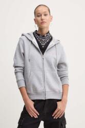 Guess Jeans felső szürke, női, sima, kapucnis, W4YQ03 KC811 - szürke S