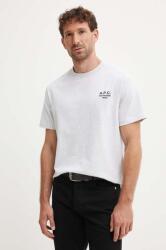 APC A. P. C. pamut póló standard rue madame GOTS szürke, nyomott mintás, COHBU. M26388 - szürke XL