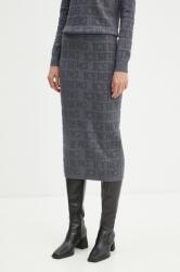 Iceberg gyapjú szoknya szürke, midi, egyenes, AC01 9030 - szürke XS