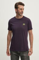 Alpha Industries pamut póló Backprint T lila, nyomott mintás - lila L