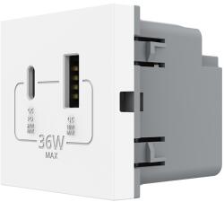LIVOLO Modul Priza USB-A + USB-C LIVOLO Serie Noua, Alb, C7-VL-FCUA18W. UC18W-2WP (C7-VL-FCUA18W.UC18W-2WP)