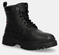 Levi's bakancs LENNOX fekete, női, lapos talpú, 000CK-0001 - fekete Női 36