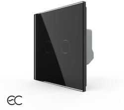 Livolo Intrerupator Dublu cu Touch LIVOLO din Sticla - Protocol ZigBee EC, Negru, VL-FC2Z2-2G-2B (VL-FC2Z2-2G-2B)
