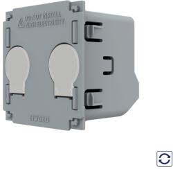 Livolo Modul Intrerupator Dublu cu Revenire, Contact Uscat cu Touch LIVOLO - Serie Noua, C7-VL-FC2NB-2G (C7-VL-FC2NB-2G)