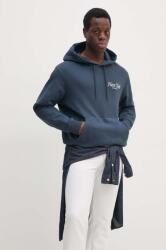 Calvin Klein pamut melegítőfelső sötétkék, férfi, nyomott mintás, kapucnis, J30J326876 - sötétkék S