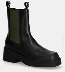 Furla bőr bokacsizma College Chelsea Boot fekete, női, lapos talpú, YI49FCG BX1327 3526S - fekete Női 39