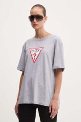Guess Jeans pamut póló női, szürke, W4YI76 K8HM0 - szürke S