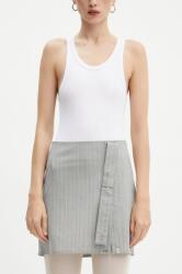 Moschino Jeans szoknya gyapjú keverékből szürke, mini, egyenes, A0105 8725 - szürke 40
