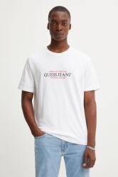 Guess Jeans pamut póló fehér, férfi, nyomott mintás, M4YI42 K8FQ4 - fehér XL