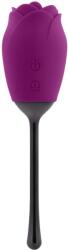 Playboy - vízálló, akkus, nyelves rózsa vibrátor (lila) - erotikashow