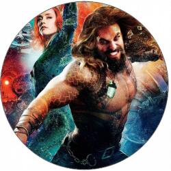 Pictu Hap Ehető papír Aquaman a víz alatt 19, 5 cm - Pictu Hap (pic9001279_kruh)