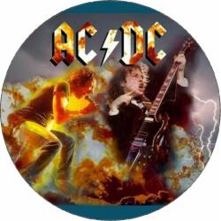 Pictu Hap Ehető papír logó AC/DC zenekar 19, 5 cm - Pictu Hap (pic9001311_kruh)