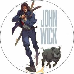 Pictu Hap Ehető papír John Wick logó 19, 5 cm - Pictu Hap (pic9001606_kruh)