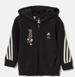 Adidas gyerek felső LK DY MM TT fekete, nyomott mintás, kapucnis, IV9621 - fekete 128