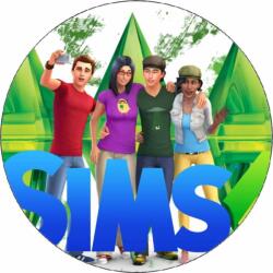 Pictu Hap Ehető papír The Sims 4 játékfigurák 19, 5 cm - Pictu Hap (pic9001285_kruh)