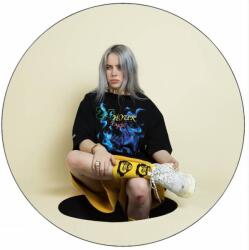 Pictu Hap Ehető papír Billie Eilish szürke haj 19, 5 cm - Pictu Hap (pic9001313_kruh)