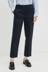 Tommy Hilfiger nadrág női, sötétkék, magas derekú egyenes, WW0WW43632 - sötétkék 38