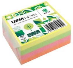 UPM Notes adezivcub 75 x 75 100 file x 4 culori brilliant (GN5654-39PG)