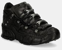 New Rock bőr sportcipő CRUST NEGRO + LUXOR NEGRO + IMPACT NEGRO fekete, M-IMPACT016-C11 - fekete Női 36