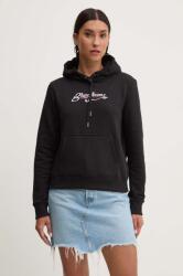 Guess Jeans felső fekete, női, nyomott mintás, kapucnis, W4YQ12 KC811 - fekete XS