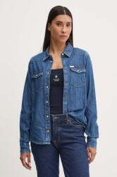 Guess Jeans farmering női, galléros, slim, W4YH35 D5EI3 - kék S