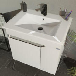 TMP cabinets VISION 50 fali függesztett fürdőszobai bútor - SKY 3 E-8099-50 porcelán mosdóval - 51 x 40 cm (83400168) - globalvivamarket