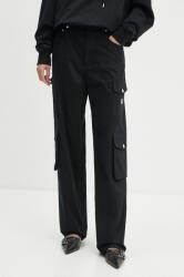 Moschino Jeans nadrág női, fekete, magas derekú egyenes, A0330 8724 - fekete 40