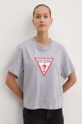 Guess Jeans pamut póló női, szürke, W4YI73 K8HM0 - szürke S